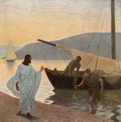 La llamada de los apóstoles Pedro y Andrés por Jesús